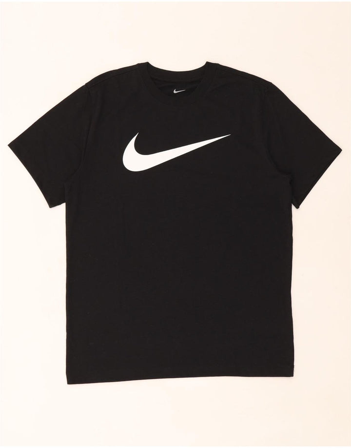 Nike Herren Dri Fit Graphic T-Shirt Top Mittelschwarzes Polyester