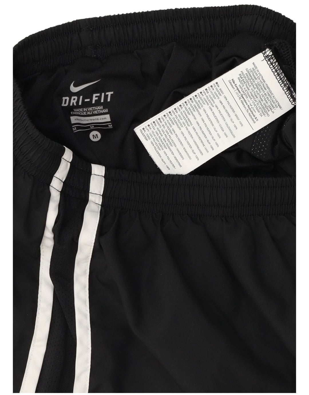 NIKE Womens Dri Fit Sport Shorts UK 14 Medium  Black Polyester