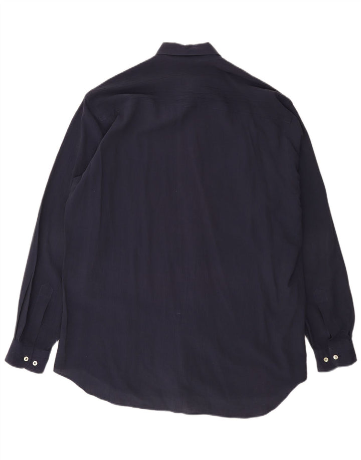 EMPORIO ARMANI Herren-Hemd mit lockerer Passform, mittleres Marineblau