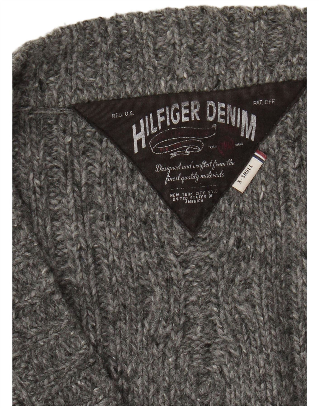 Tommy Hilfiger Damen-Cardigan-Pullover, Gr. 8, klein, Grau