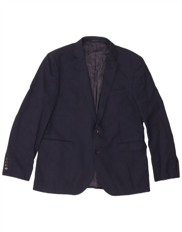 John Lewis Herren-Blazer mit 2 Knöpfen, UK 44, 2XL, marineblaue Wolle