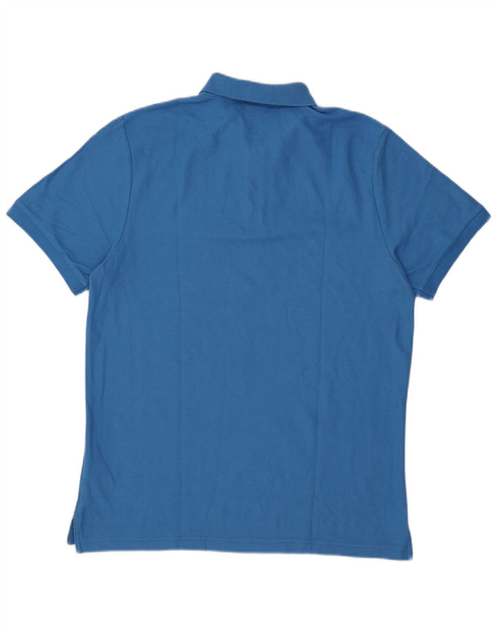 Nike Herren-Poloshirt XL, blaue Baumwolle