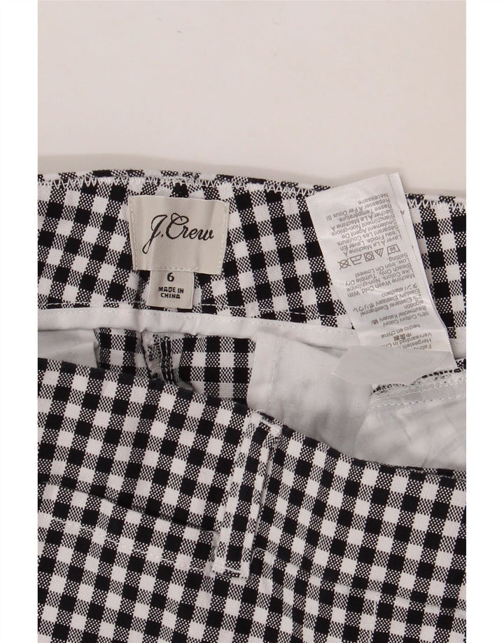 J. CREW Damen Chinoshorts US 6 Medium W30 Schwarze Gingham-Baumwolle