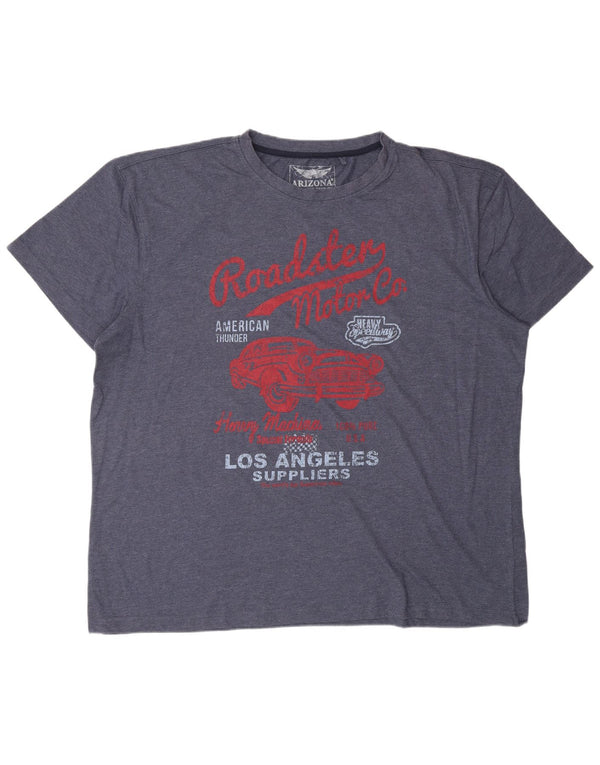 ARIZONA Herren Grafik T-Shirt Top 3XL Marineblau Baumwolle