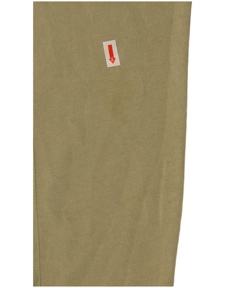 Topshop Damen Crop Hoodie Pullover UK 14 Medium Khaki Polyester