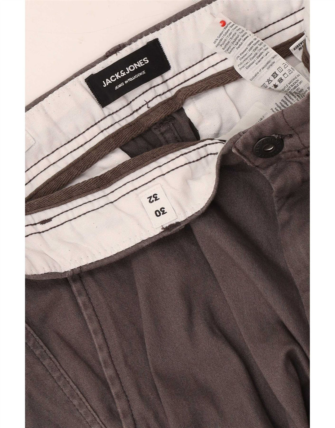 Jack & Jones Herren-Jogger-Cargohose W30 L32 Graue Baumwolle