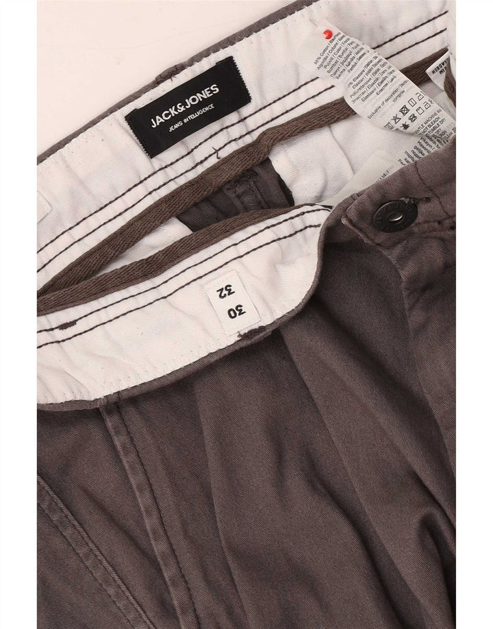 Jack & Jones Herren-Jogger-Cargohose W30 L32 Graue Baumwolle