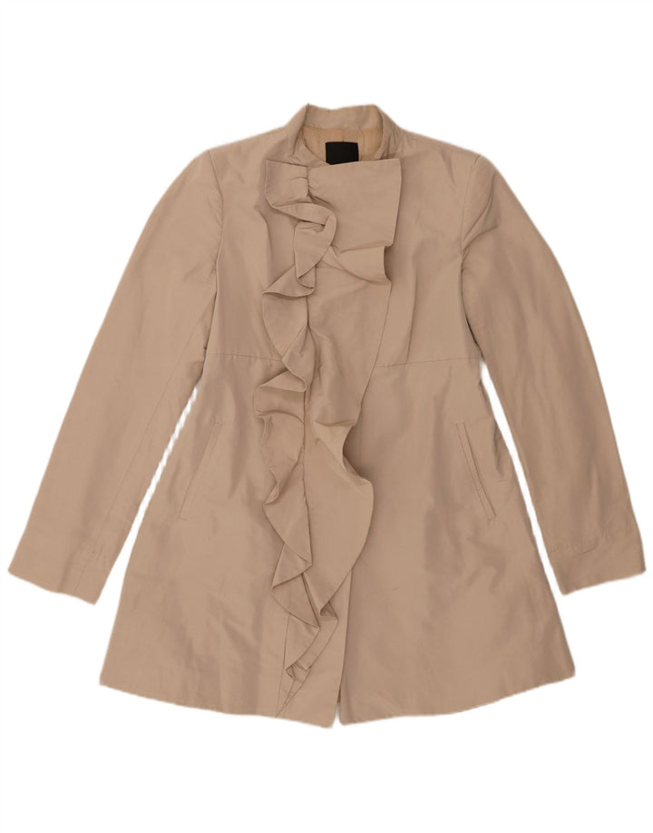 Pinko Womens Longline Blazer Jacke UK 14 Large Beige Polyester