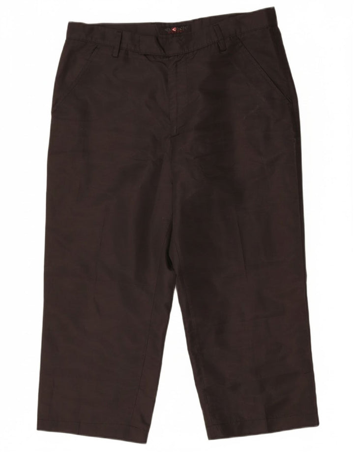 Energie Damen-Caprihose mit hoher Taille, W33, L23, Schwarz, Polyester