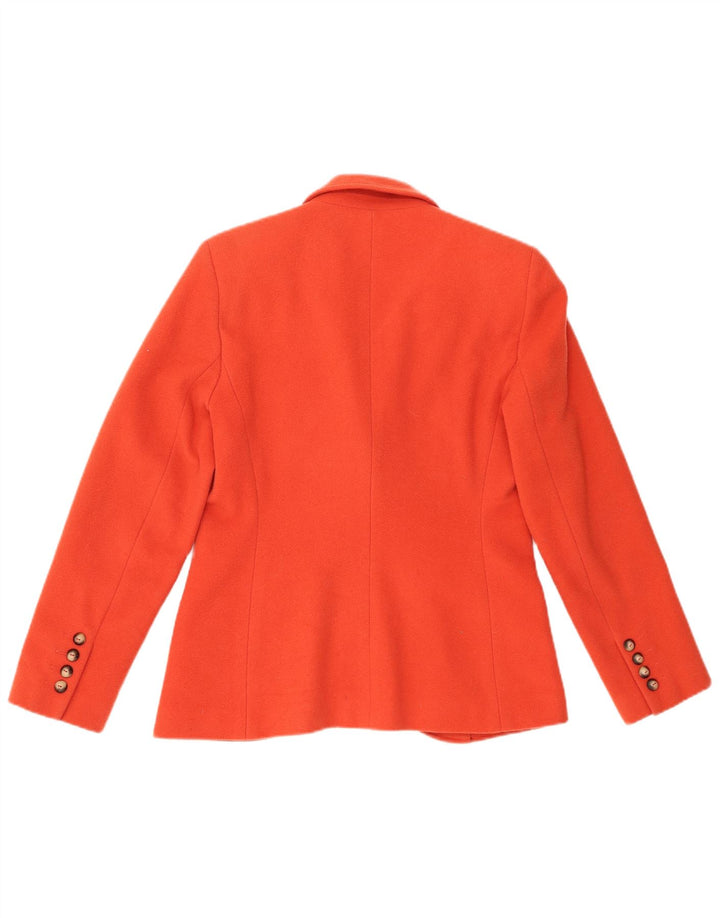HARVE BENARD Damen-Blazerjacke mit 1 Knopf, US 6, mittelorange Wolle