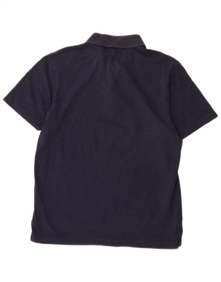 LACOSTE Herren-Poloshirt, Größe 4, mittelgroß, marineblau, Nadelstreifen-Baumwolle