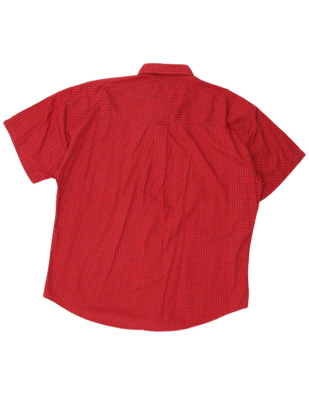 Chaps Herren Kurzarmhemd XL Rot Geometrisch Baumwolle