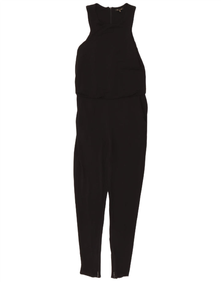 Massimo Dutti Damen ärmelloser Overall UK 10 Small Schwarz