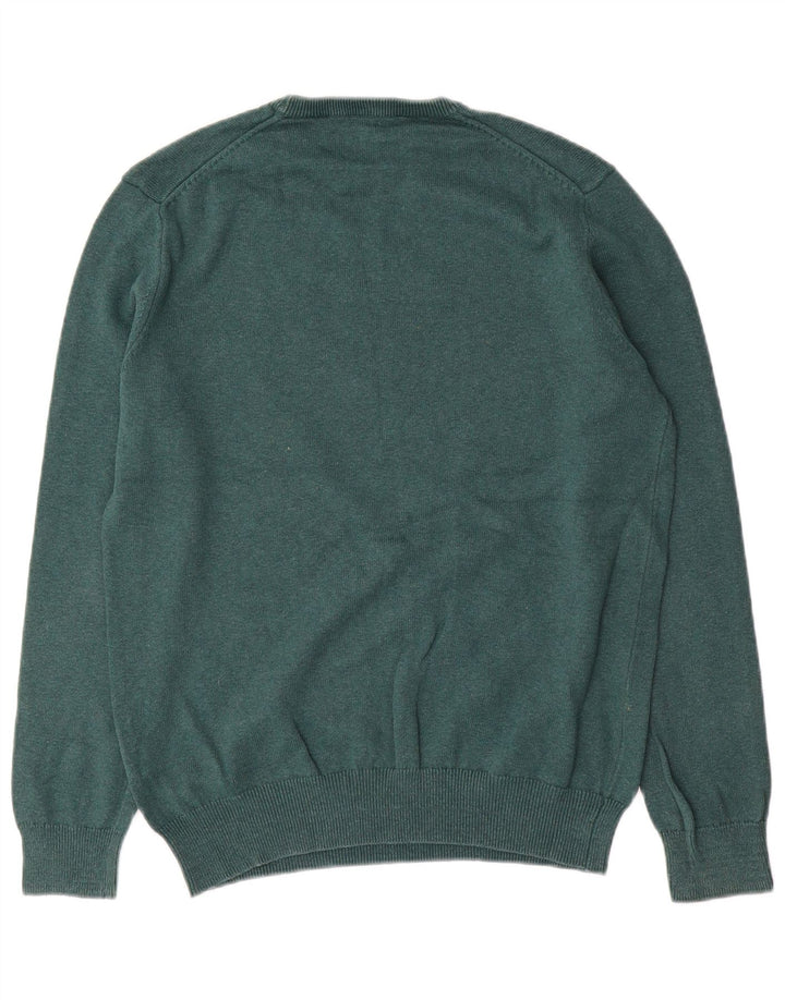 Crew Clothing Herren-Pullover aus mittelgrüner Baumwolle