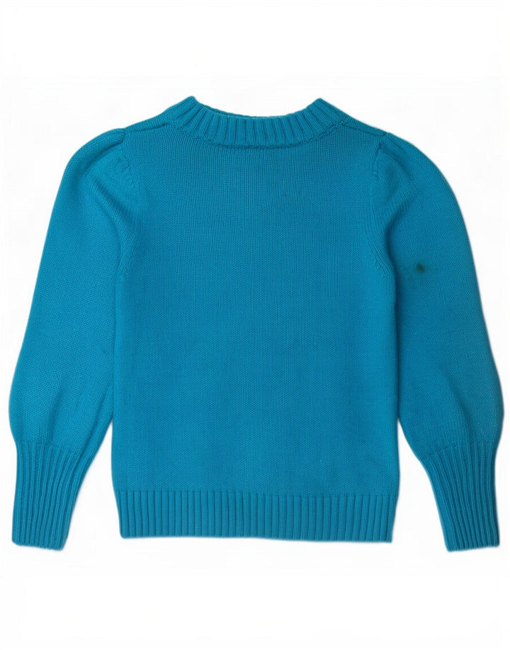 Gap Damen-Pullover mit U-Boot-Ausschnitt, UK 12, mittelblaue Baumwolle