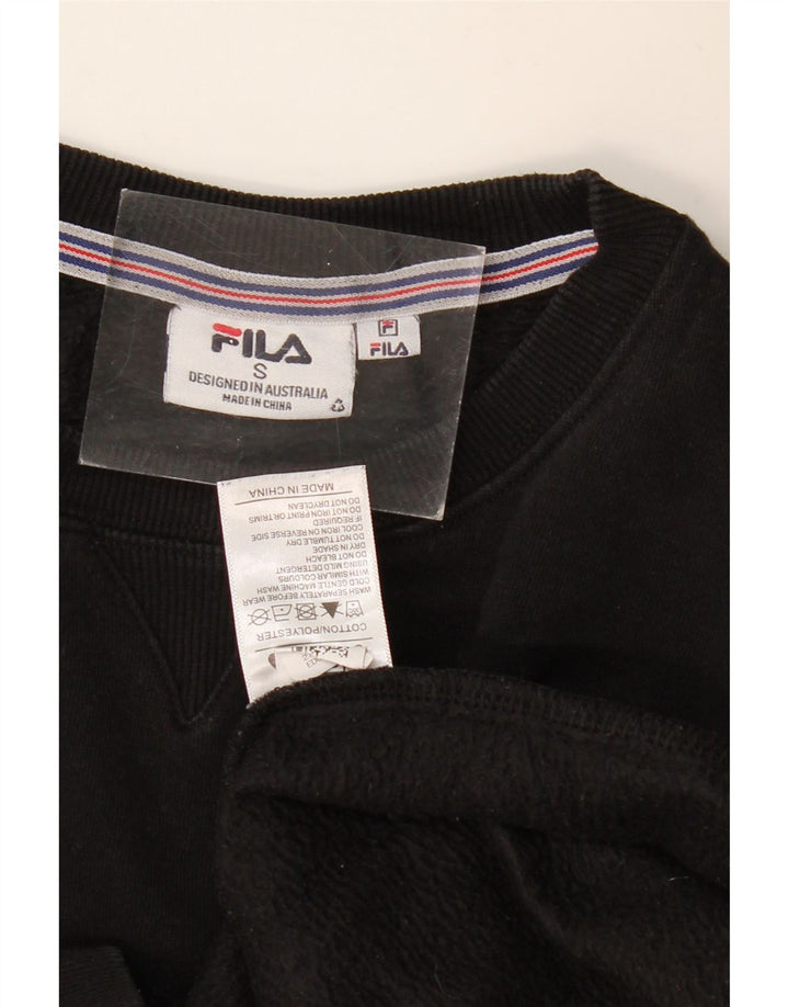FILA Damen-Sweatshirt-Pullover in Übergröße, Gr. 10, Größe S, Schwarz, Baumwolle