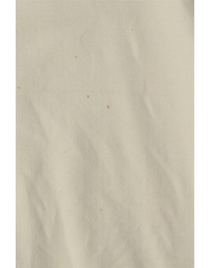 Cos übergroßer Damen-Sweatshirt-Pullover, Gr. 10, Größe S, cremefarbene Baumwolle