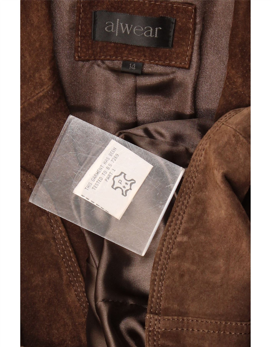 VINTAGE Girls Suede Jacket 13-14 Years Brown Leather