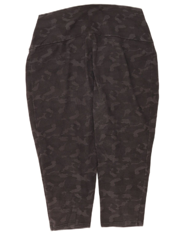 MINT VELVET Capri-Leggings für Damen, UK 18, XL, schwarze Camouflage-Baumwolle