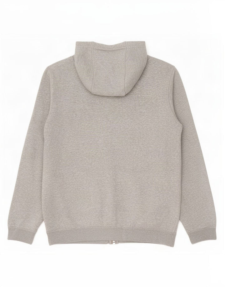 Nike Herren-Kapuzenpullover mit Reißverschluss, mittelgraue Baumwolle