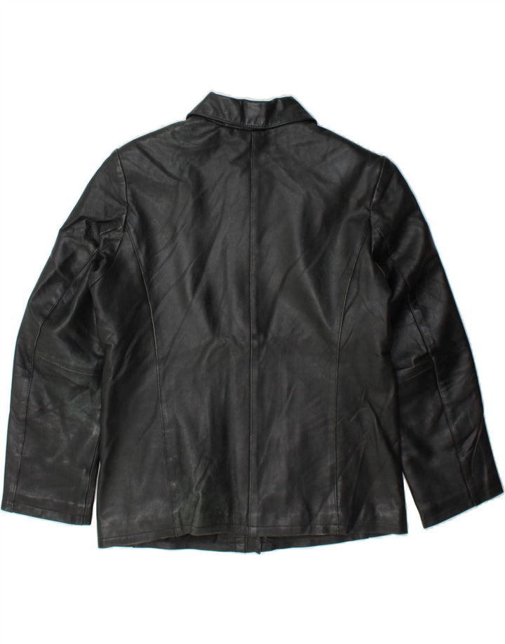 CONBIPEL Womens Leather Jacket IT 46 Large Black Leather Vintage Conbipel and Second-Hand Conbipel from Messina Hembry 