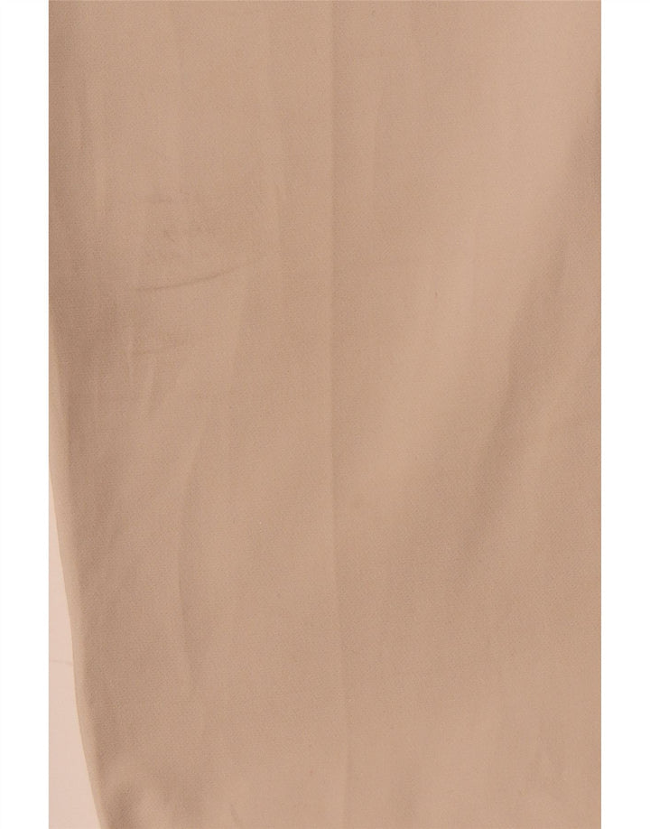 ZARA Damen Tapered Chino-Hose XS W24 L26 Beige Baumwolle