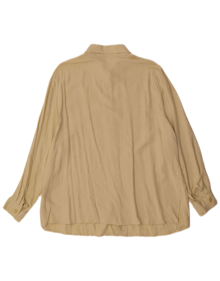 Hammerle Damen Übergroße Hemdbluse EU 50 3XL Beige Viskose