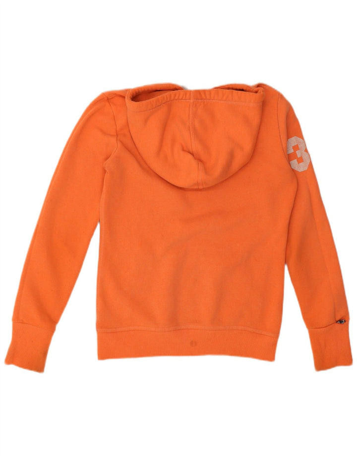 Superdry Damen-Kapuzenpullover mit Grafik, UK 10, Größe S, Orange, Polyester