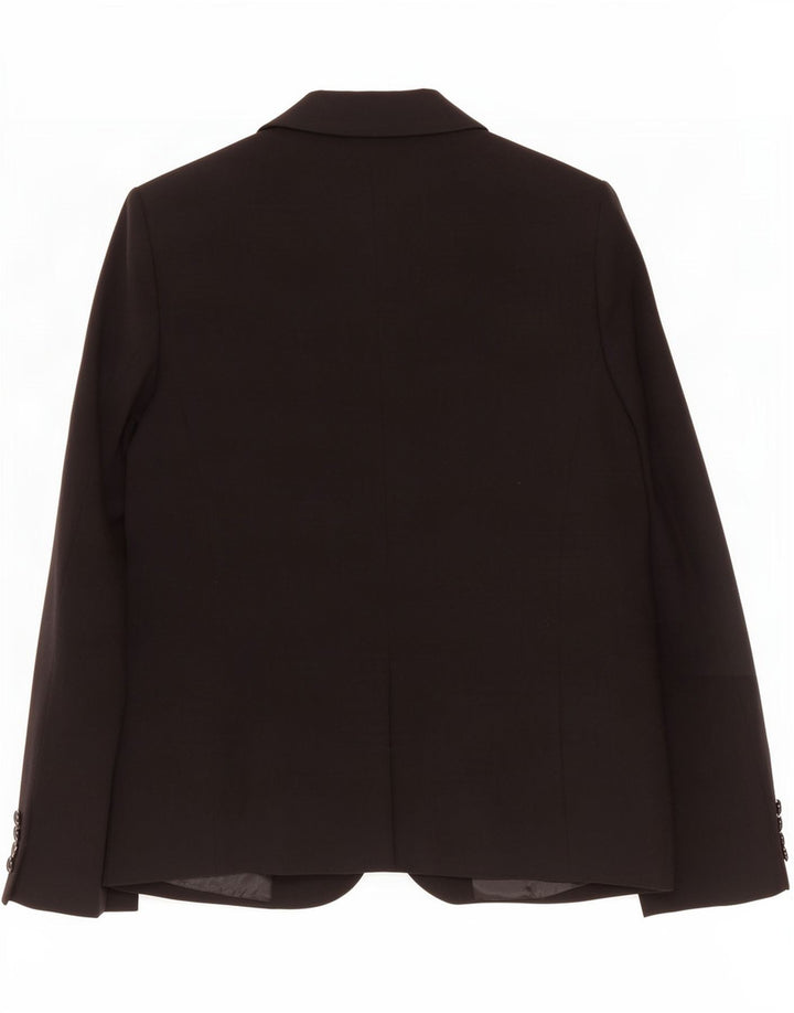 Marks & Spencer Damen-Blazerjacke mit 1 Knopf, Gr. 10, Größe S, Schwarz, Polyester