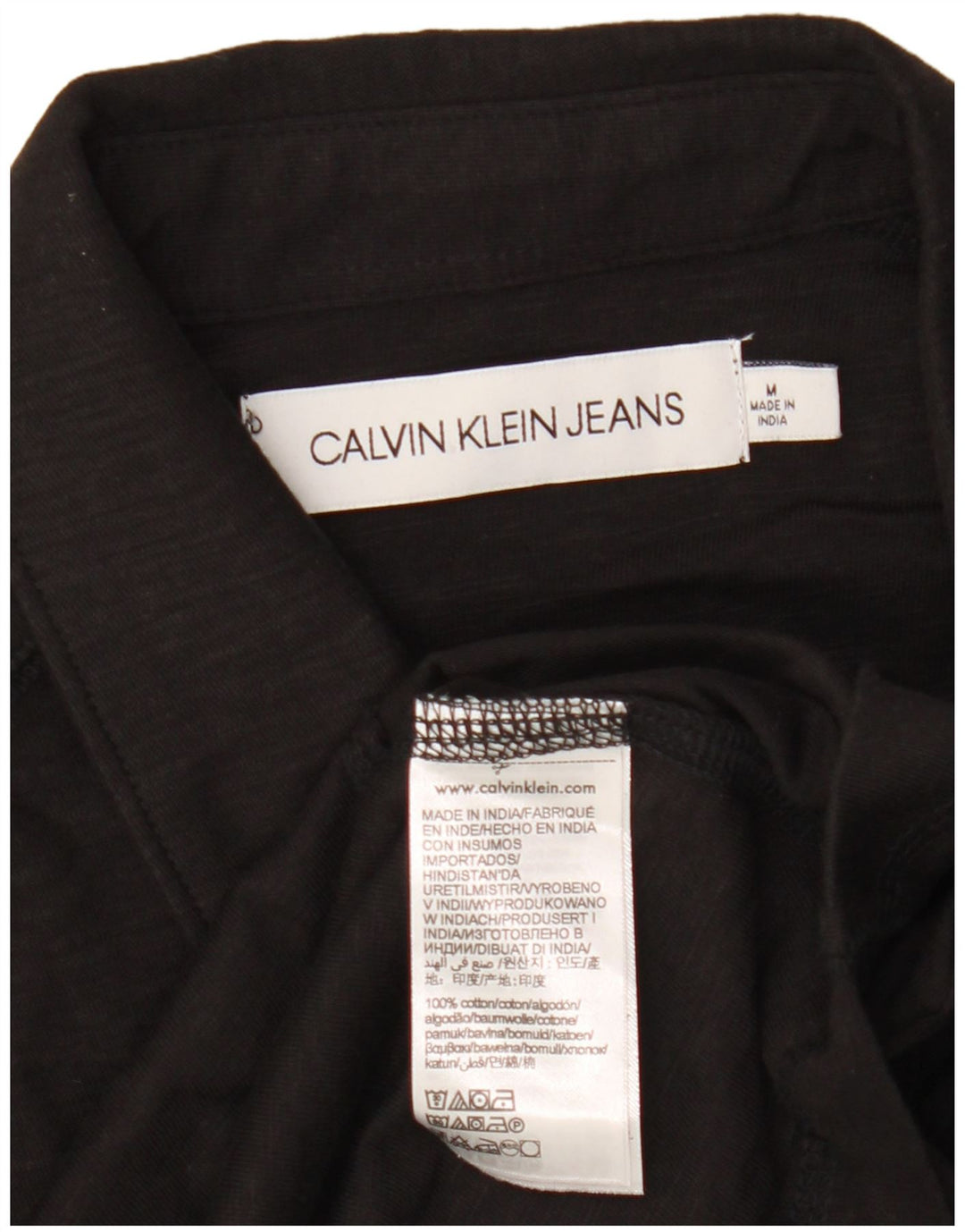 CALVIN KLEIN JEANS Herren-Poloshirt mit Grafik, mittelschwarze Baumwolle
