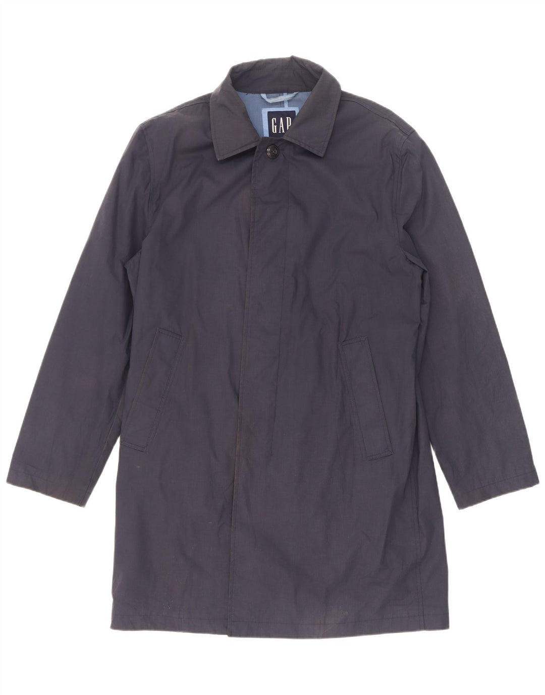 Gap Herrenmantel UK 36 Small Marineblau Polyester