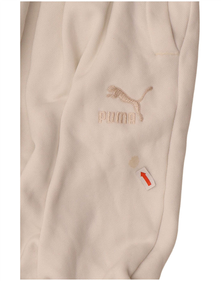 PUMA Herren-Trainingshose, Jogginghose, Größe L, weiße Baumwolle