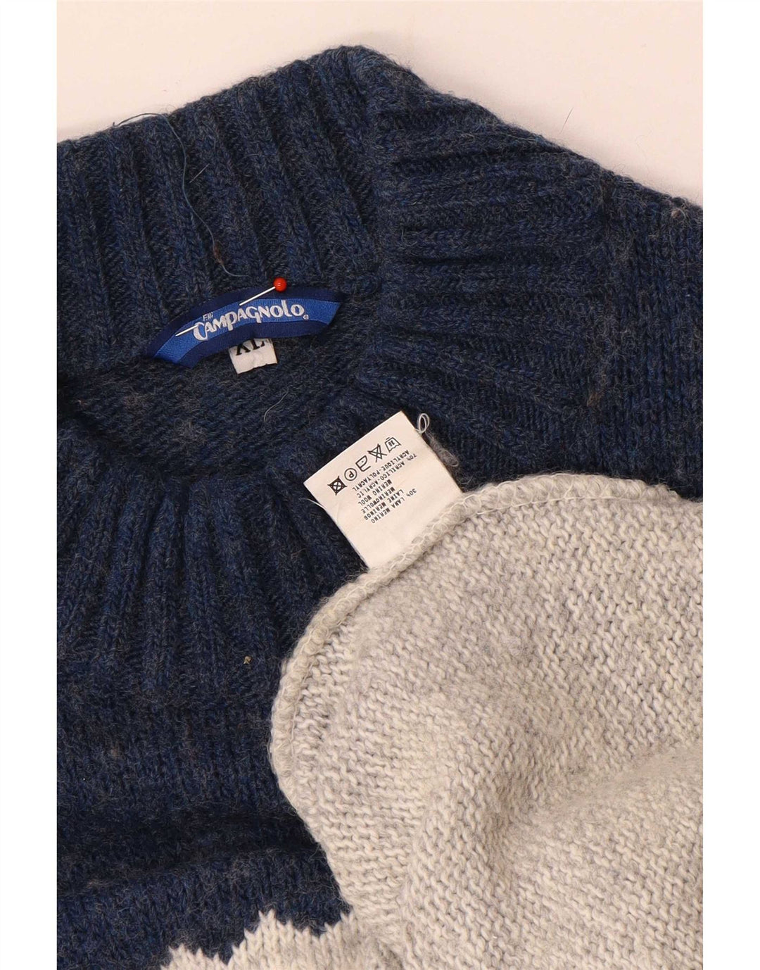 Campagnolo Herren-Pullover mit Rollkragen, XL, mehrfarbig, Fair-Isle-Wolle