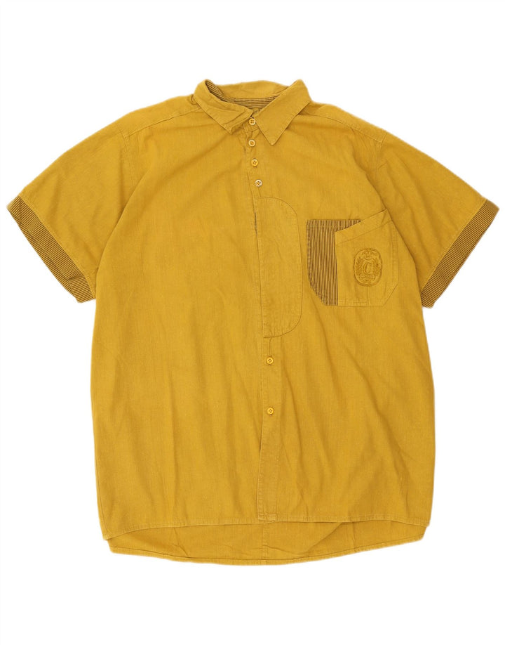 Vintage Herren Kurzarmshirt XL Gelb
