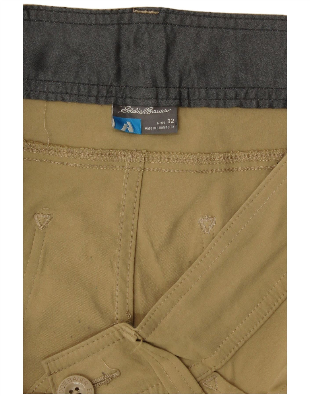 Eddie Bauer Herren Cargo-Shorts W32 Large Khaki Nylon