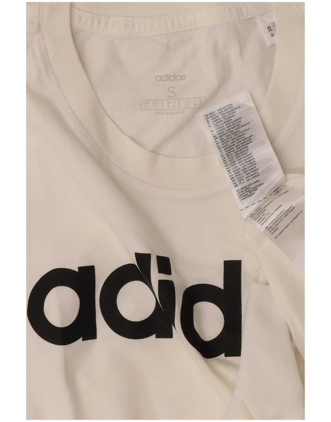 Adidas Herren Grafik T-Shirt Top Small Weiß Baumwolle