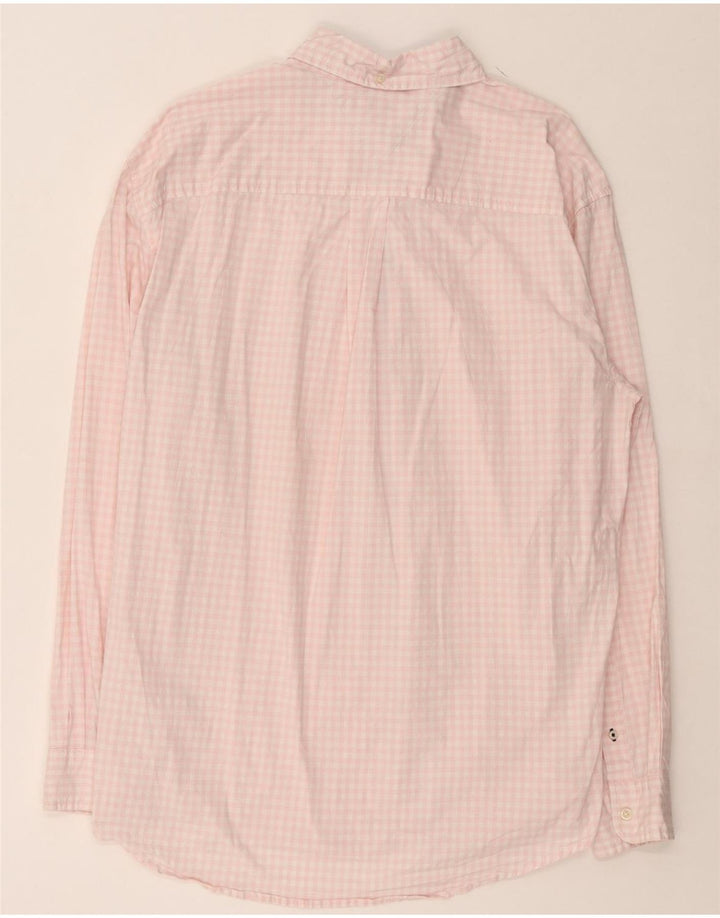 TOMMY HILFIGER Mens Classic Fit Shirt Large Pink Gingham Cotton