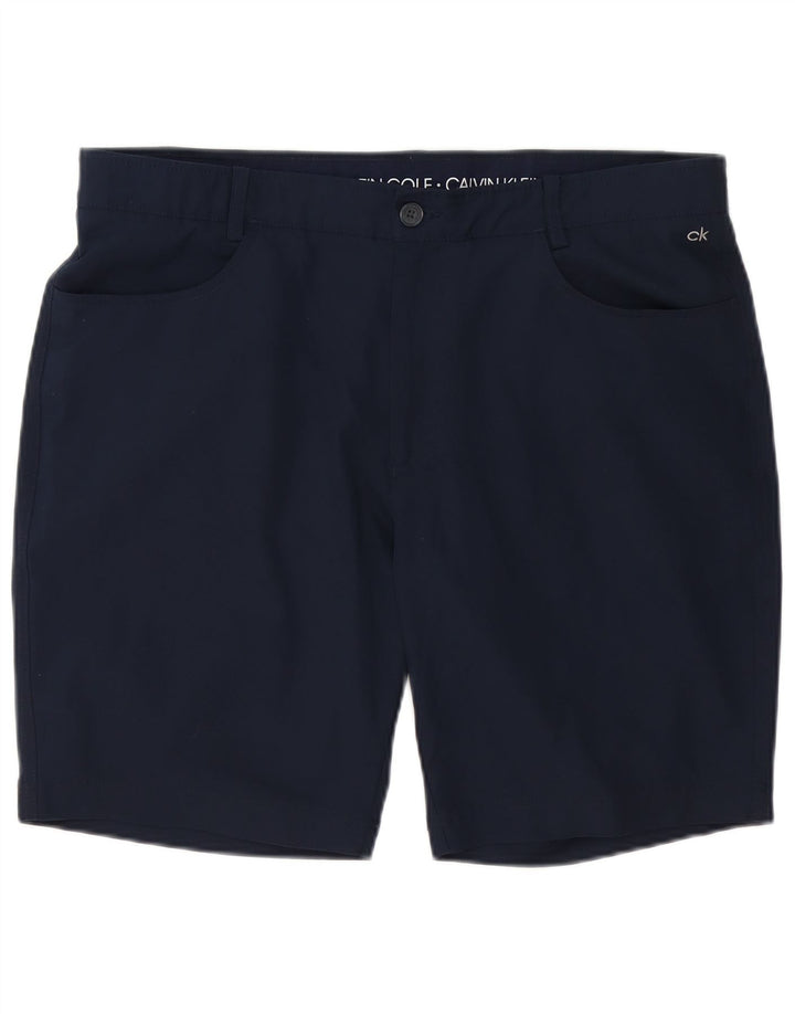 CALVIN KLEIN Herren Freizeitshorts W38 XL Marineblau Polyester
