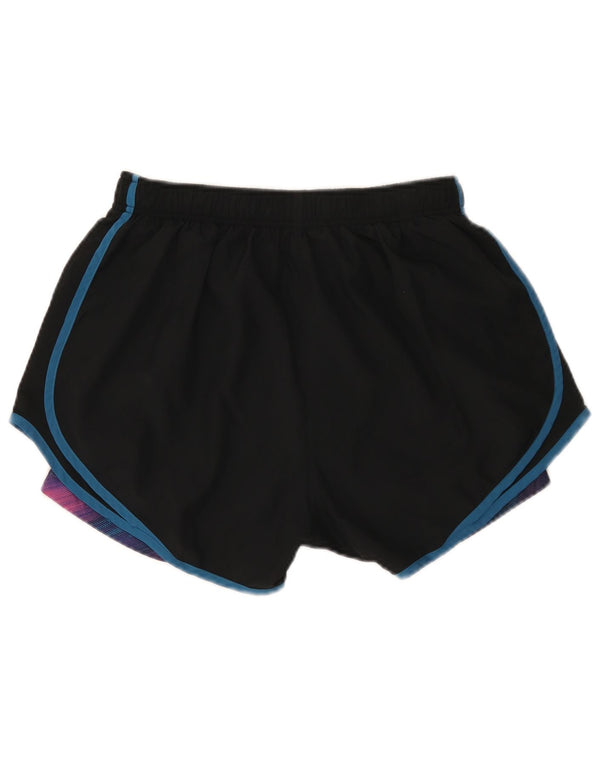 Nike Damen Dri Fit Sport Shorts UK 14 Large Schwarz Polyester