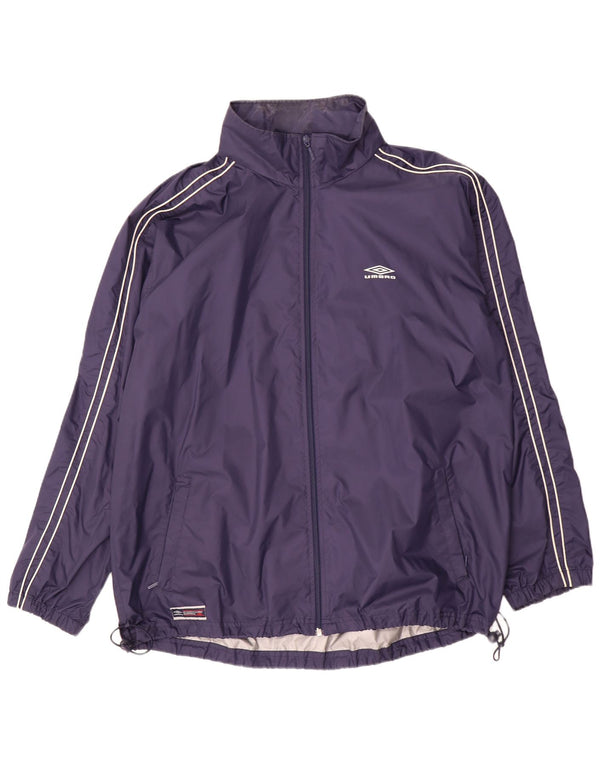 Umbro Herren-Trainingsanzug-Oberteiljacke UK 42 XL Marineblaues Nylon