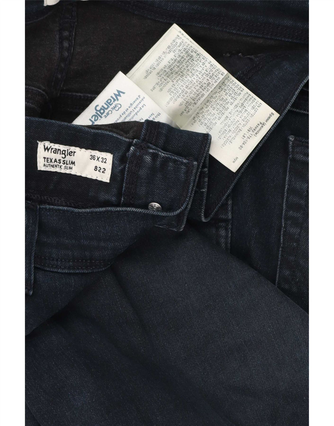 Wrangler Herren Texas Slim Jeans W36 L32 Marineblaue Baumwolle