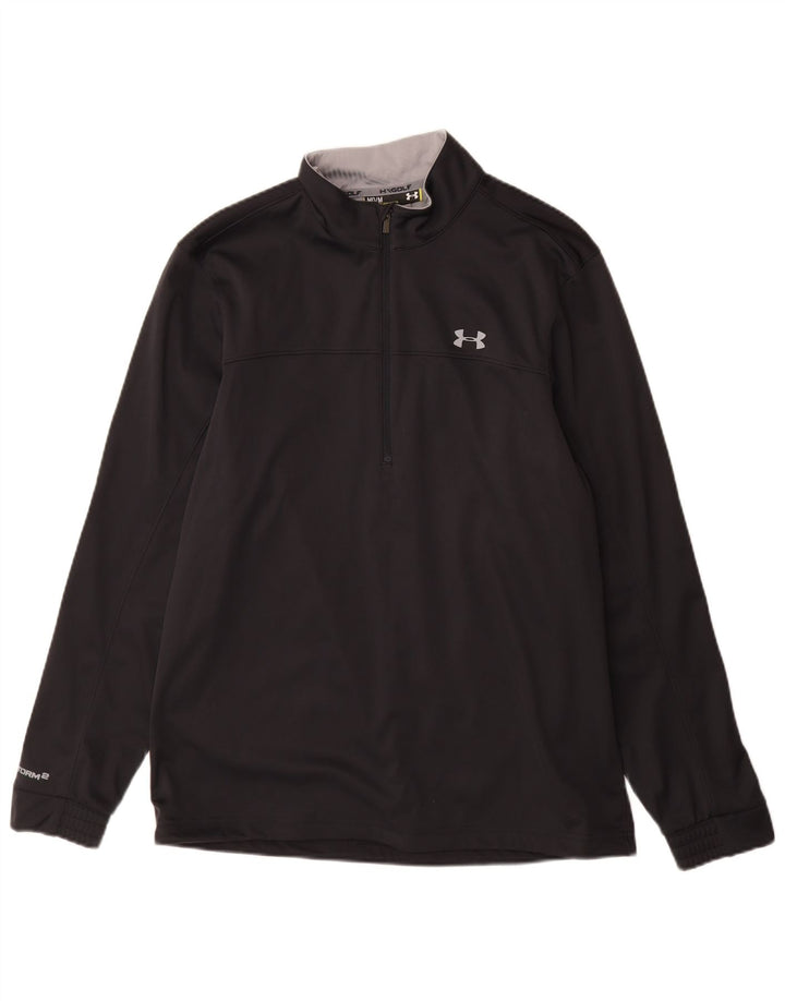 Under Armour Herren Cold Gear Graphic Pullover Trainingsanzug Top Medium Schwarz