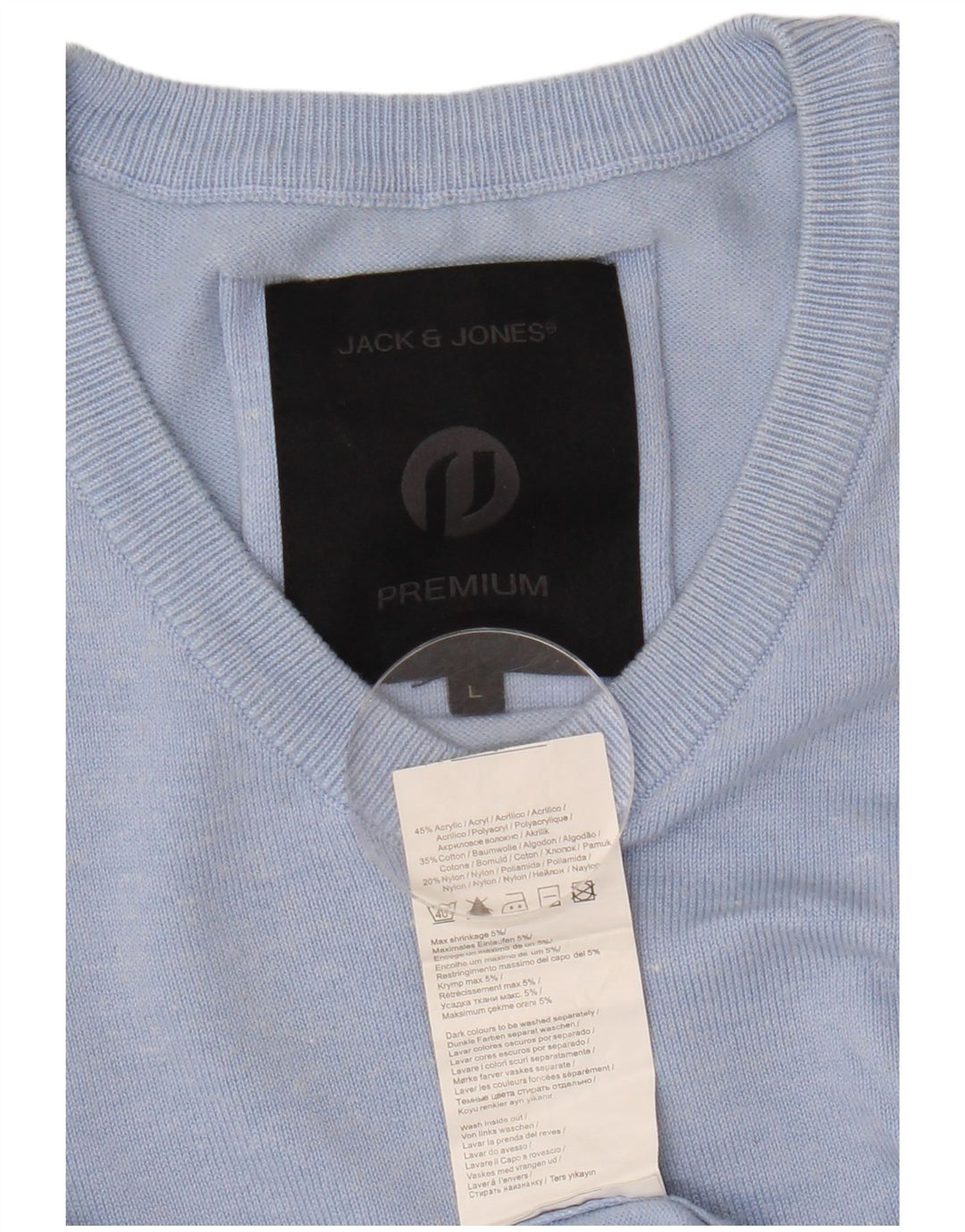 JACK & JONES Herren-Pullover mit V-Ausschnitt, groß, Acryl, Blau