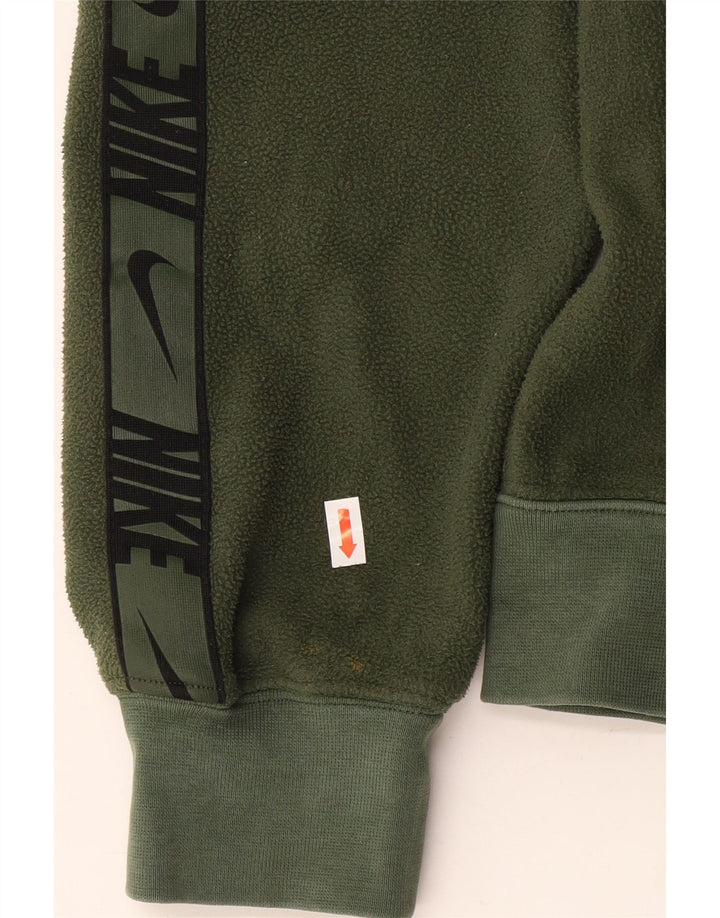 NIKE Herren Therma-Fit Graphic Kapuzenpullover aus Fleece, XS, grünes Polyester