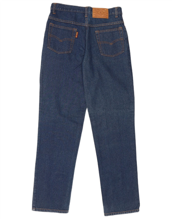 VINTAGE Womens Tapered Jeans W32 L30 Blue Polyester