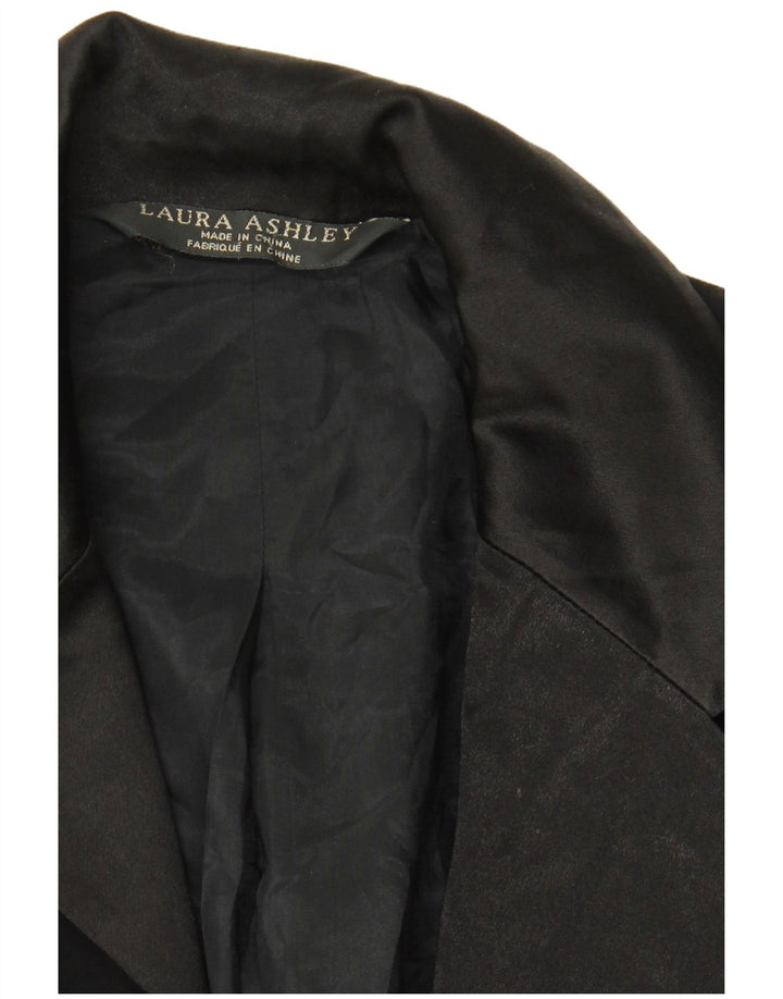 Laura Ashley Damen 1-Knopf-Blazerjacke UK 12 Mittelschwarz