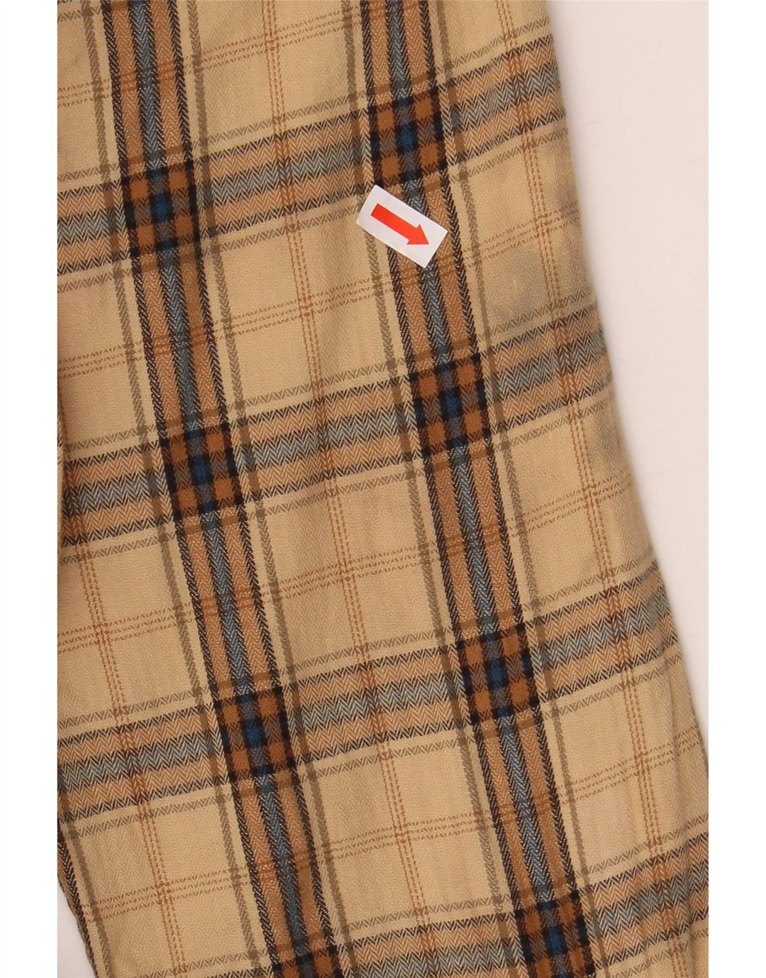 Guess Herren-Flanellhemd, klein, beige, kariert, Baumwolle