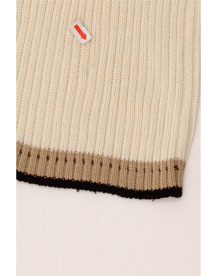 CERRUTI 1881 Damen-Cardigan-Pullover UK 12 Mittelweiße Baumwolle