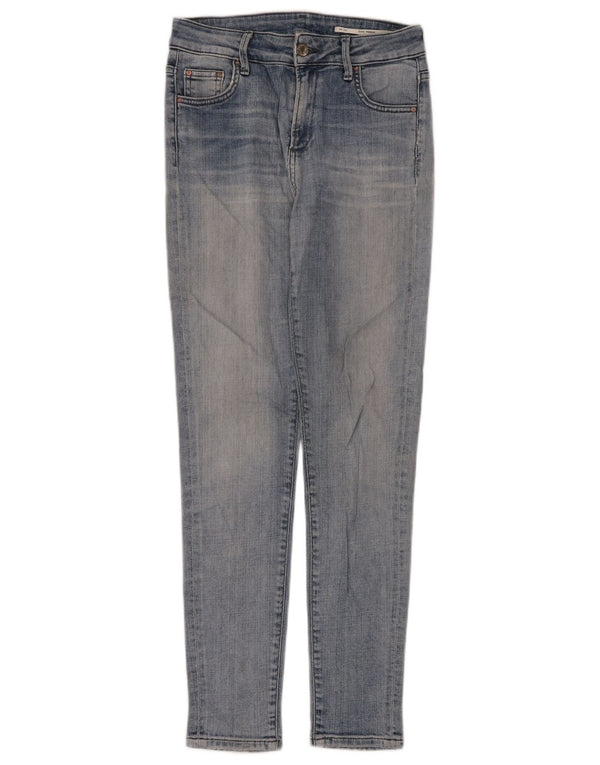 Zara Damen High Rise Cropped Jeans EU 38 XS W26 L28 Blau