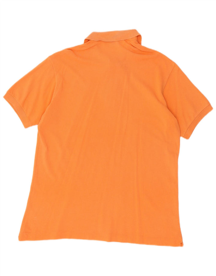 LACOSTE Herren-Poloshirt, Größe 5, große orangefarbene Baumwolle